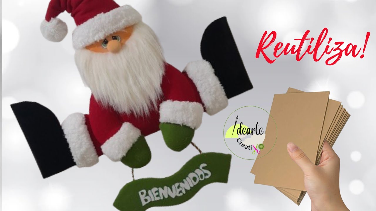 Aprovecha el CARTON Y Haz hermosos MUÑECOS NAVIDEÑOS! Manualidades con Reciclaje