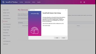 Installing DeviceHub in SendPro Online (UK) Profile