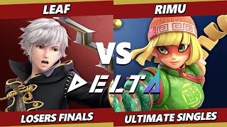 Delta 7.5 LOSERS FINALS - Rimu (Min Min) Vs. Leaf (Robin) Smash Ultimate - SSBU