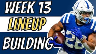 WEEK 13 DRAFTKINGS NFL DFS | Lineup Building