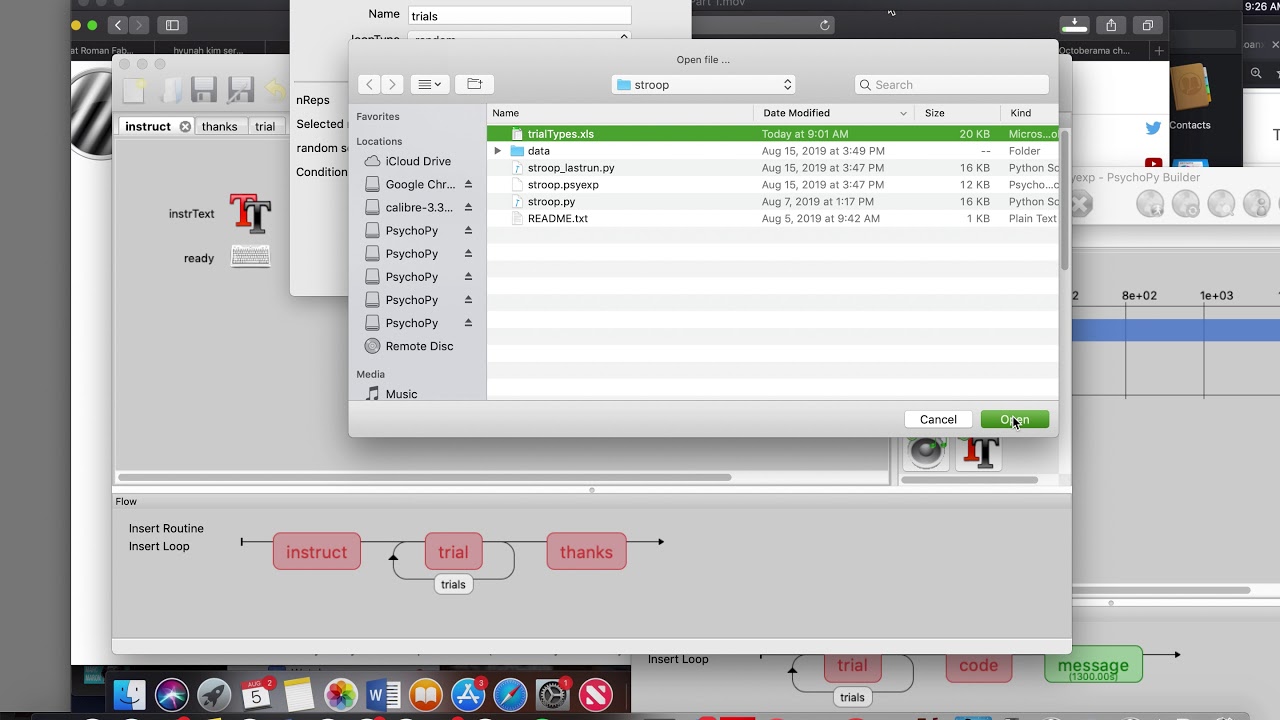 Psychopy Getting the Stroop Demo to Run - YouTube