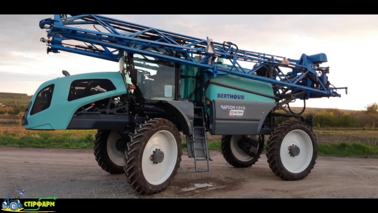 Самохідний обприскувач Berthoud Raptor 4240 з автопілотом Raven