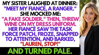 My Sister Threw Wine on My Uniform and Called Me a “Fake Soldier”.Then Her Ranger Fiancé Turned Pale