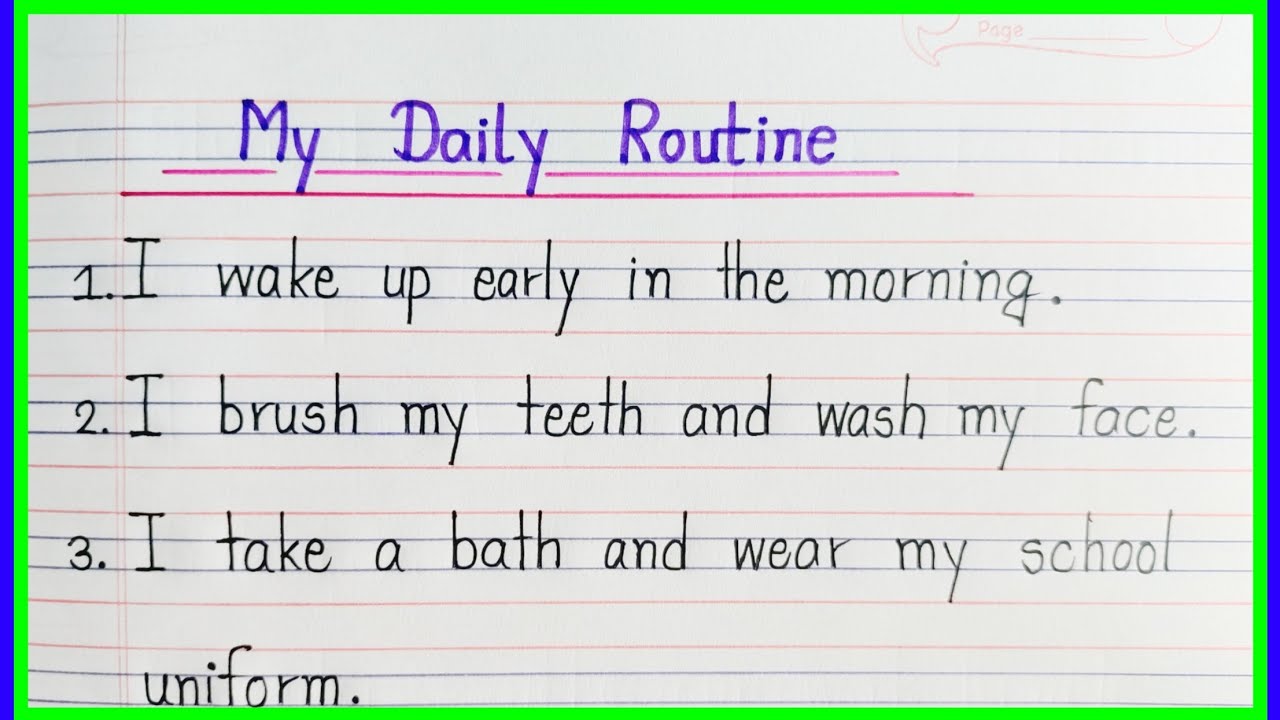 10 Lines On My Daily Routine | 10 Easy Sentences About My Daily Routine | My Daily Routine Essay 