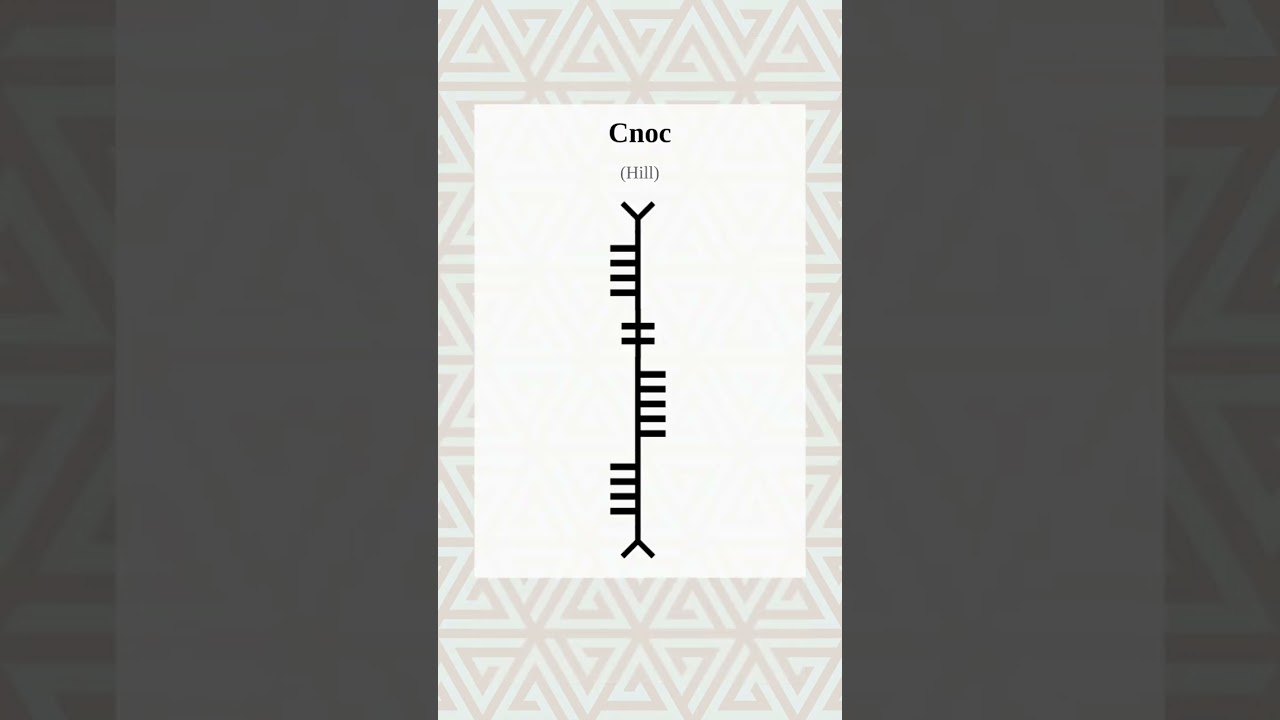 Ogham Word Of the Day cnoc-hill