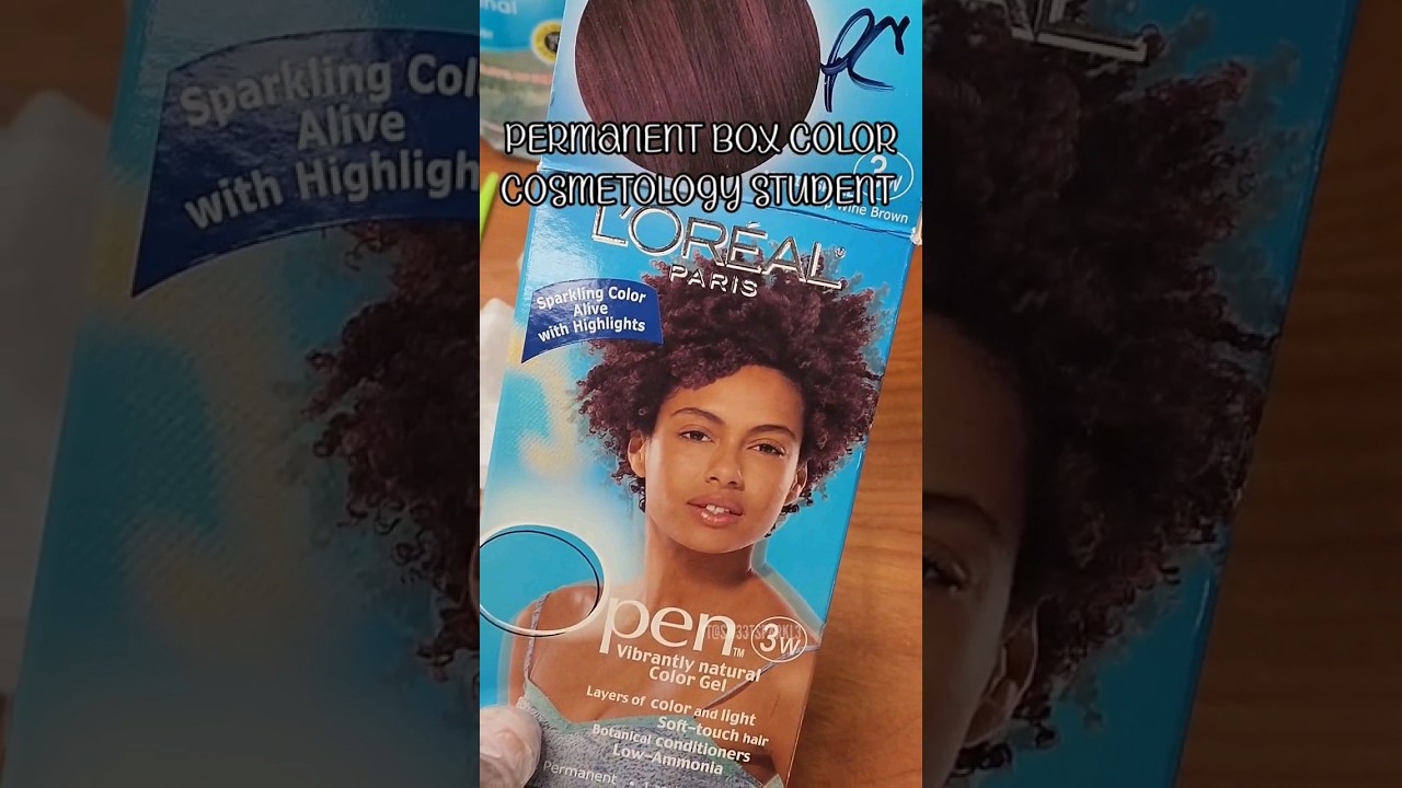 PERMANENT HAIR DYE BOX COLOR, COSMETOLOGY STUDENT. ️ lorealhaircolor 