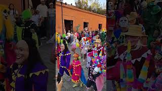 Two Converging Parades in Oaxaca City, Mexico