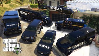 GTA 5  Stealing RARE SWAT VEHICLES with Franklin! (Real Life Cars #115)