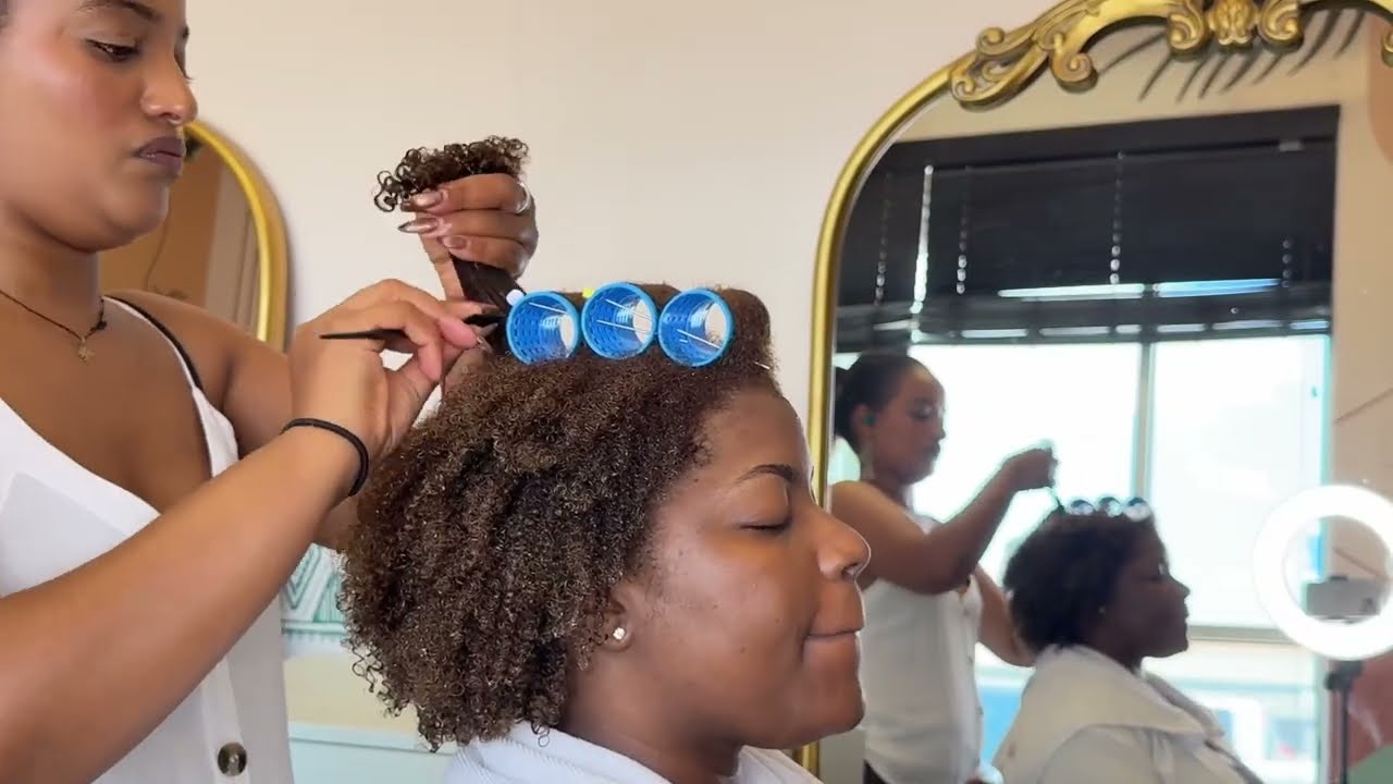 NATURAL HAIR | ROLLER SET… 😳