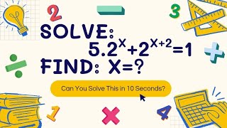 Only Geniuses Can Solve This Exponential Equation!🤯Can You Find the Value of x?#ExponentialEquation 