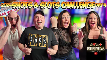 SHOTS & SLOTS CHALLENGE No.6 DOWNTOWN FREMONT and more - Vegas Travel Vlog, Day 4 - March 2024