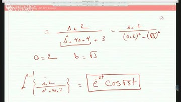 Finding Inverse Laplace Transform by completing the square and using Laplace Transform Tables