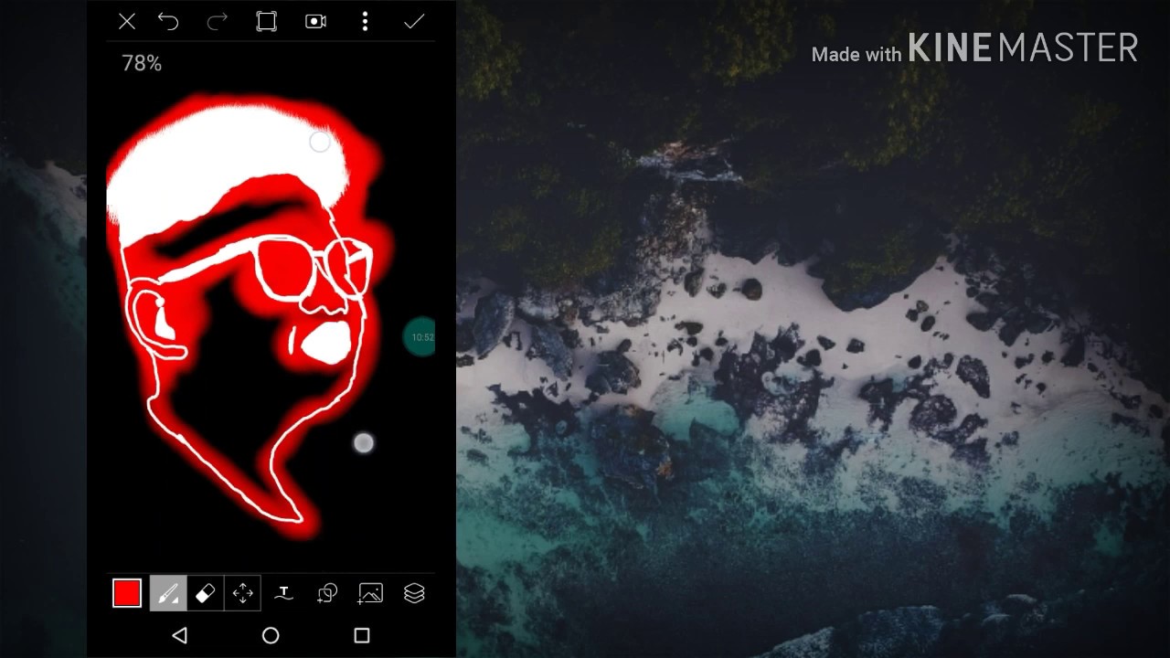 PicsArt glow vector art tutorial upload image