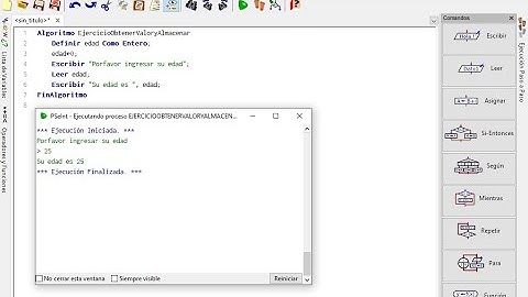 Mostrar el valor de una variable de tipo entero en Pseint