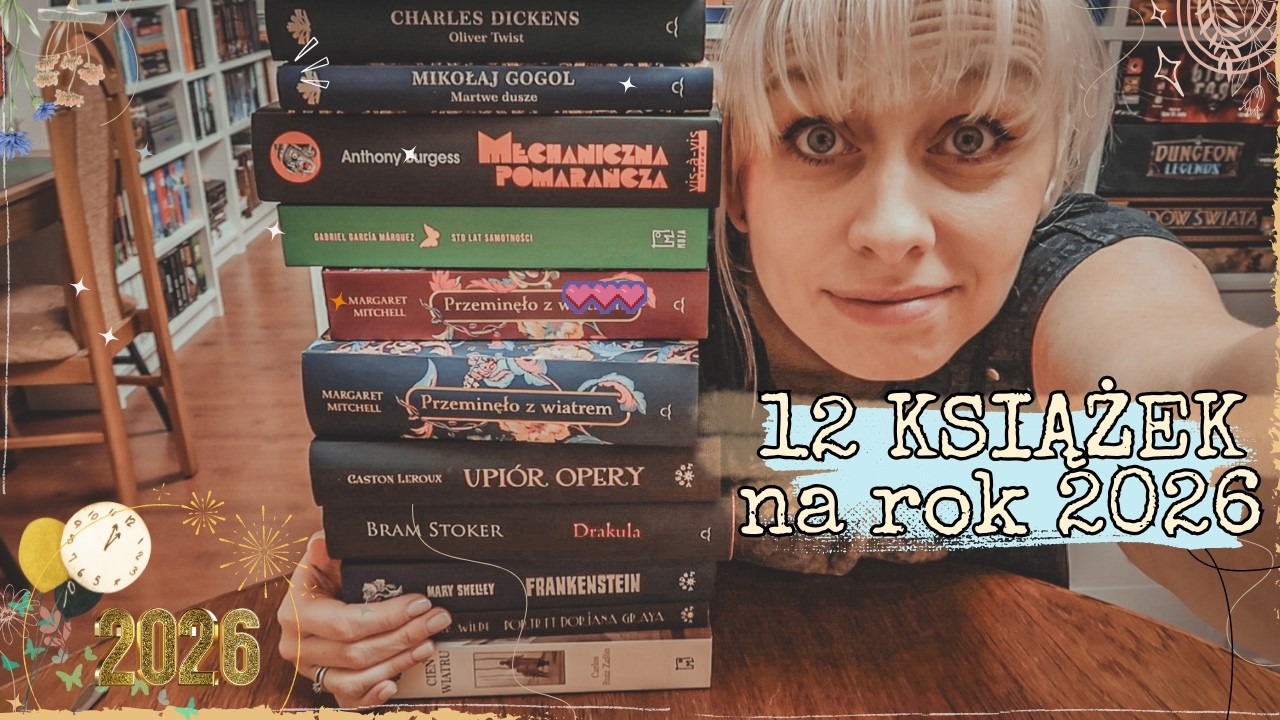 12 KSIĄŻEK NA ROK 2026 🎉📚 książki spoza mojej strefy komfortu👈nowe postanowienia 🙃 liczymy książki 😱
