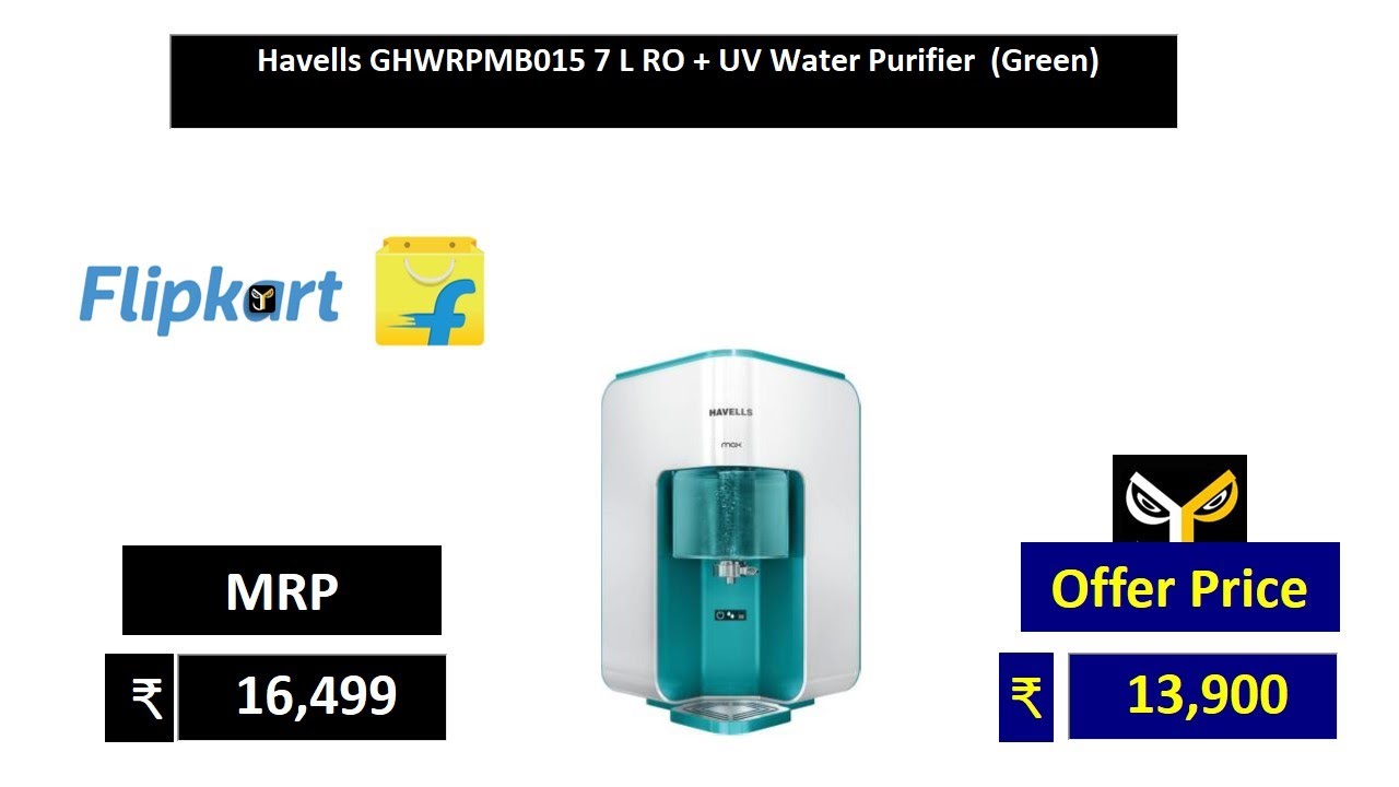 Havells GHWRPMB015 7 L RO + UV Water Purifier Green YouTube