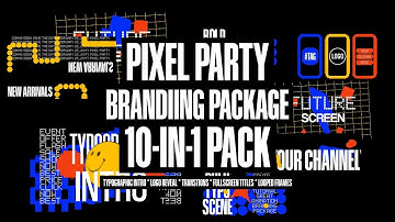 Pixel Party: New Branding Package / PREMIERE PRO / APPLE MOTION / AFTER EFFECTS TEMPLATE