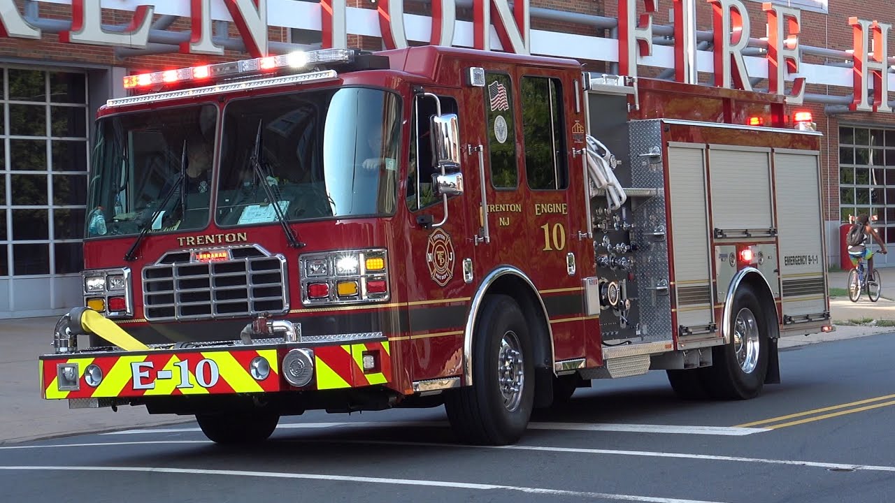 BRAND NEW Trenton Fire Department Engine 10 , TEMS Medic 74-1 & Capital Health Life 3 Responding