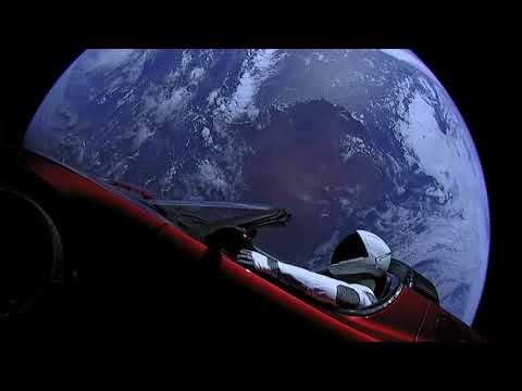 Видео: Первый и удачный пуск Falcon Heavy. Starman в космосе! Земля из окна машины.