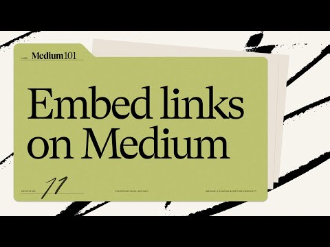 How to embed links on Medium
