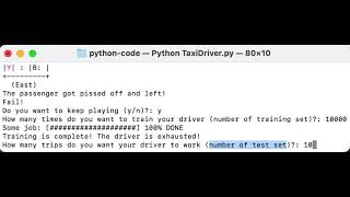 AI learn to be a taxi driver using Q-;earning screenshot 3
