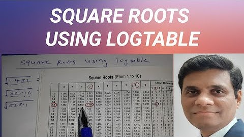 Square Roots using logtable