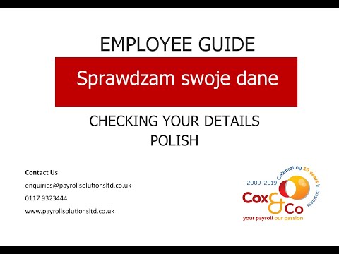 Sprawdzam swoje dane /  Checking your details  (Polish)