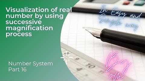 Visualisation of representation of real number by successive magnification (Number System PART-16)