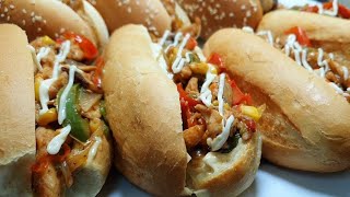 طريقة تحضير دجاج فاهيتا ساندويش  how to make fajita sandwich