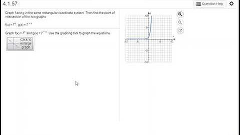 MML Graphing Exponential Function and its reflection about y-axis.