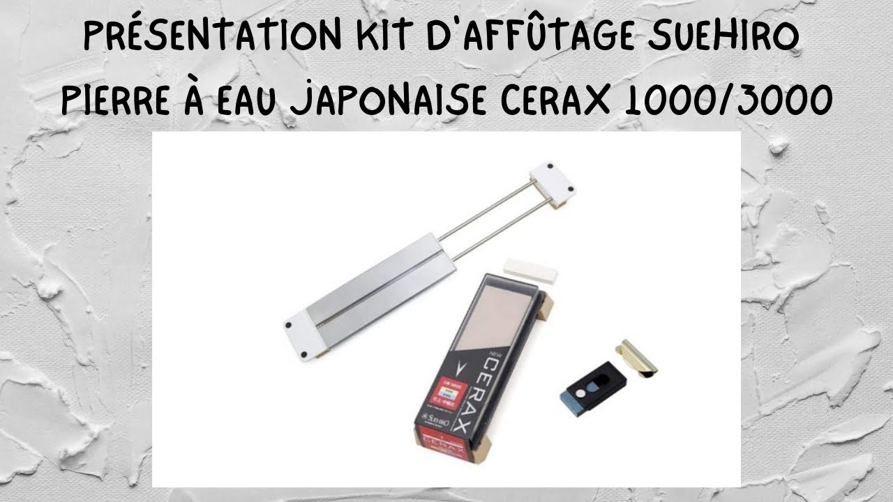 Kit d'Affûtage Suehiro 3 Pièces - Pierre à Aiguiser 1000/3000 + Guide  Affûteur + Effaceur d'oxydation : : Cuisine et Maison