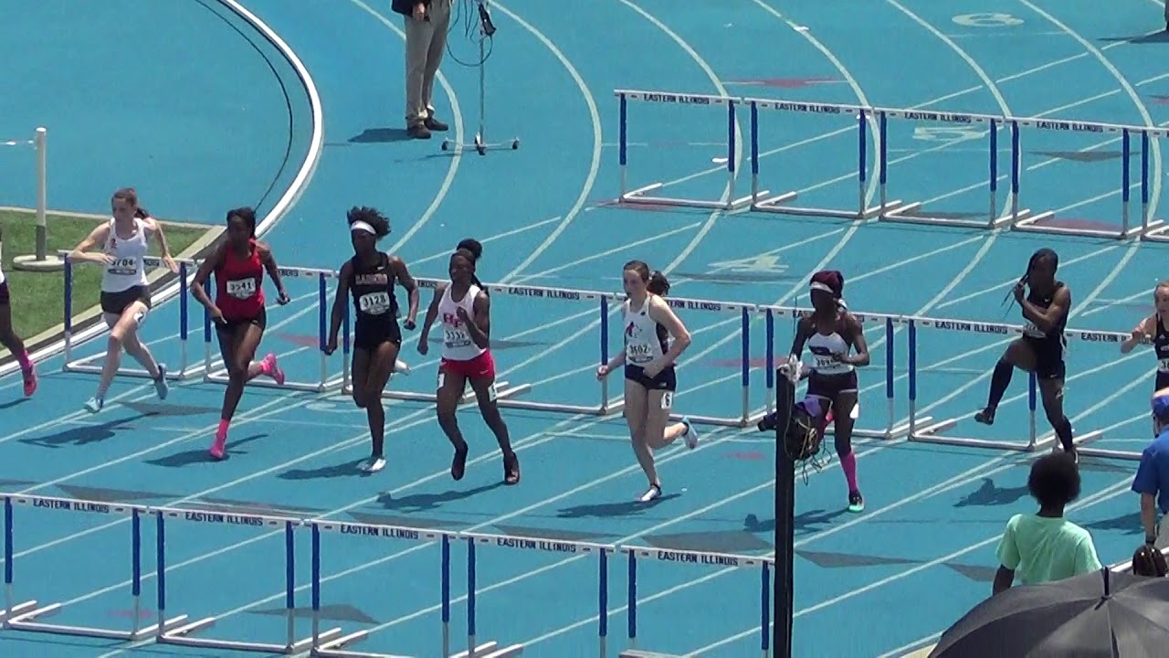 2018 IHSA Girls State Meet - 3A 100m Hurdles - YouTube