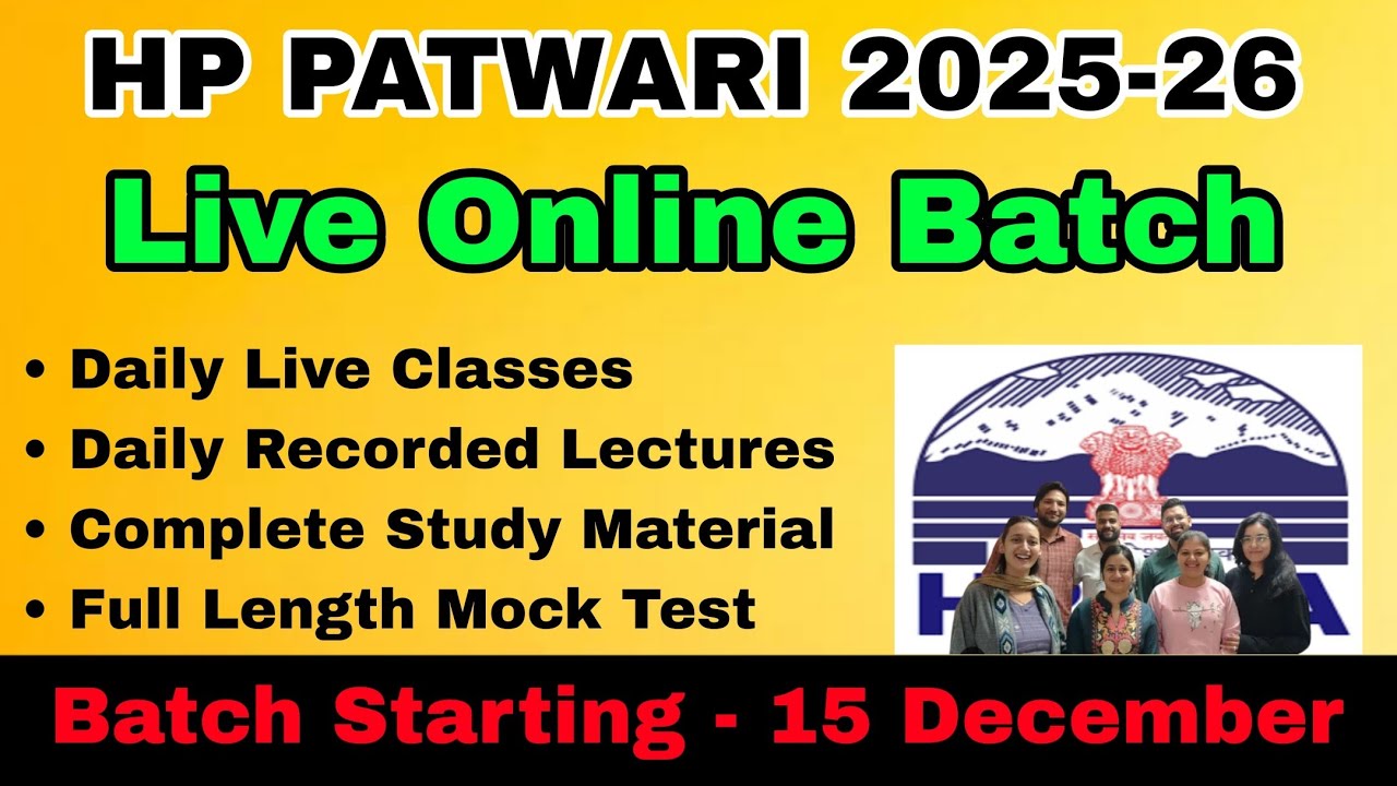 HP Patwari Online Live Batch by hpexamaffairs | Batch - 1st | 2025-26 | Selection pkki