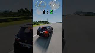 LEXUS VS MERCEDES: 1% SURVIVAL CHANCE! ☠️#shorts #beamng #lexus #mercedes #crashtest #speedtest