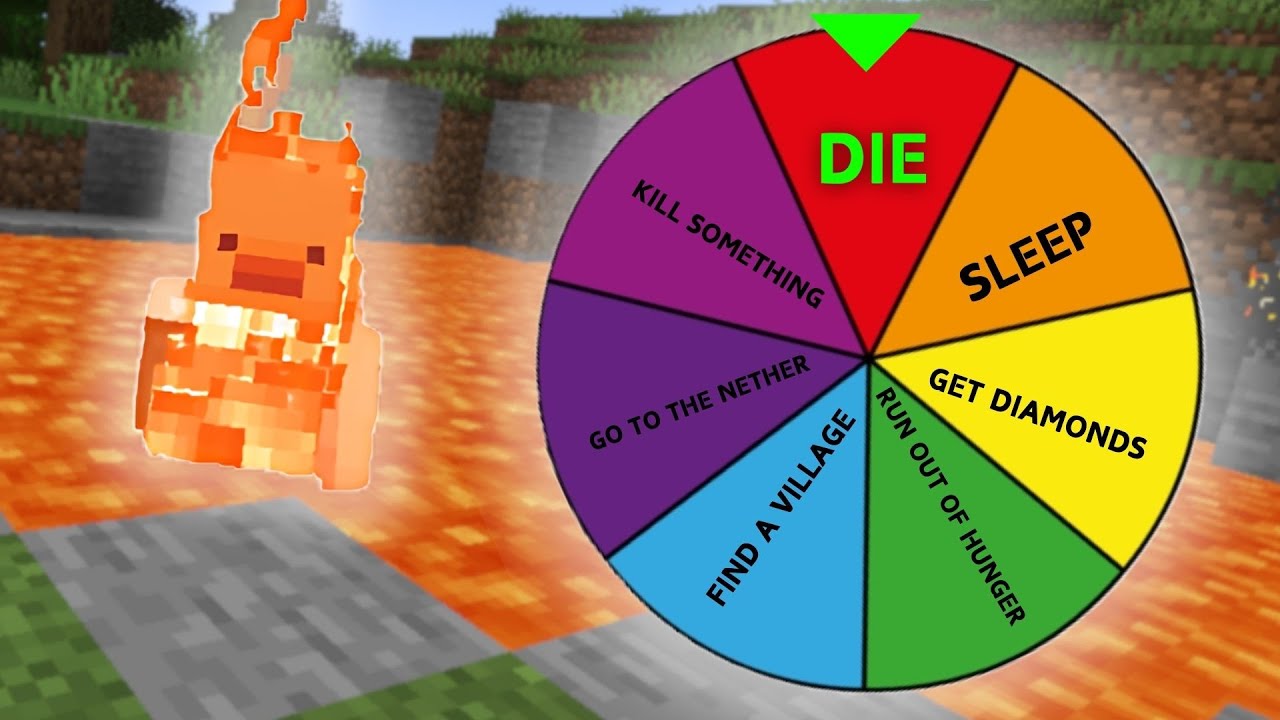 Minecraft but THE WHEEL DECIDES OUR FATE!