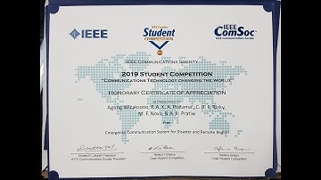 Emergency Communication System by ITS Team for 2019 IEEE Comsoc Student Competition