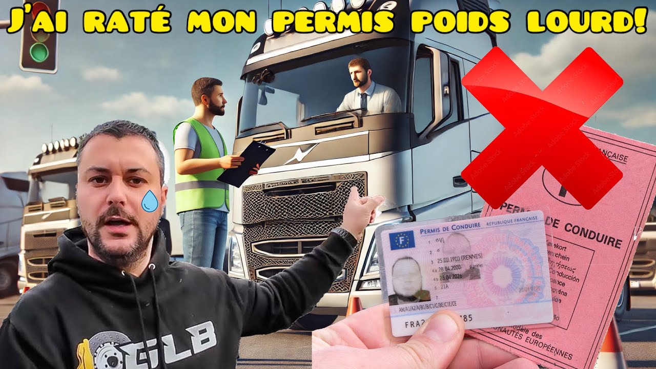 J’ai passé mon permis poids lourd! Et je l’ai loupé! 🥵