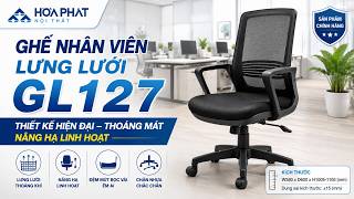 Ghế Nhân Viên Lưng Lưới GL127 | Thiết Kế Hiện Đại, Thoáng Mát