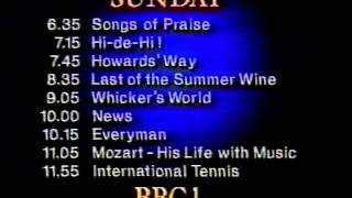 BBC1 - Continuity - Barry Norman - Closedown - 1985