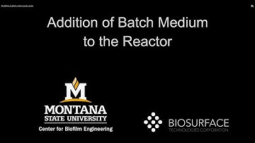 Chapter 14 Addition of batch medium to the reactor