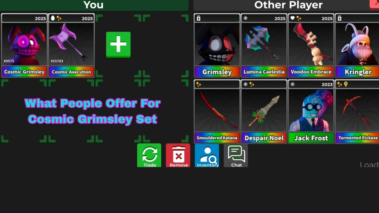 What People Offer For Cosmic Grimsley Set || 🔪Survive The Killer