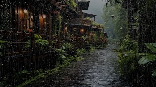 Rain Sounds For Sleeping  99% Instantly Fall Asleep With Rain And Thunder Sound At Night