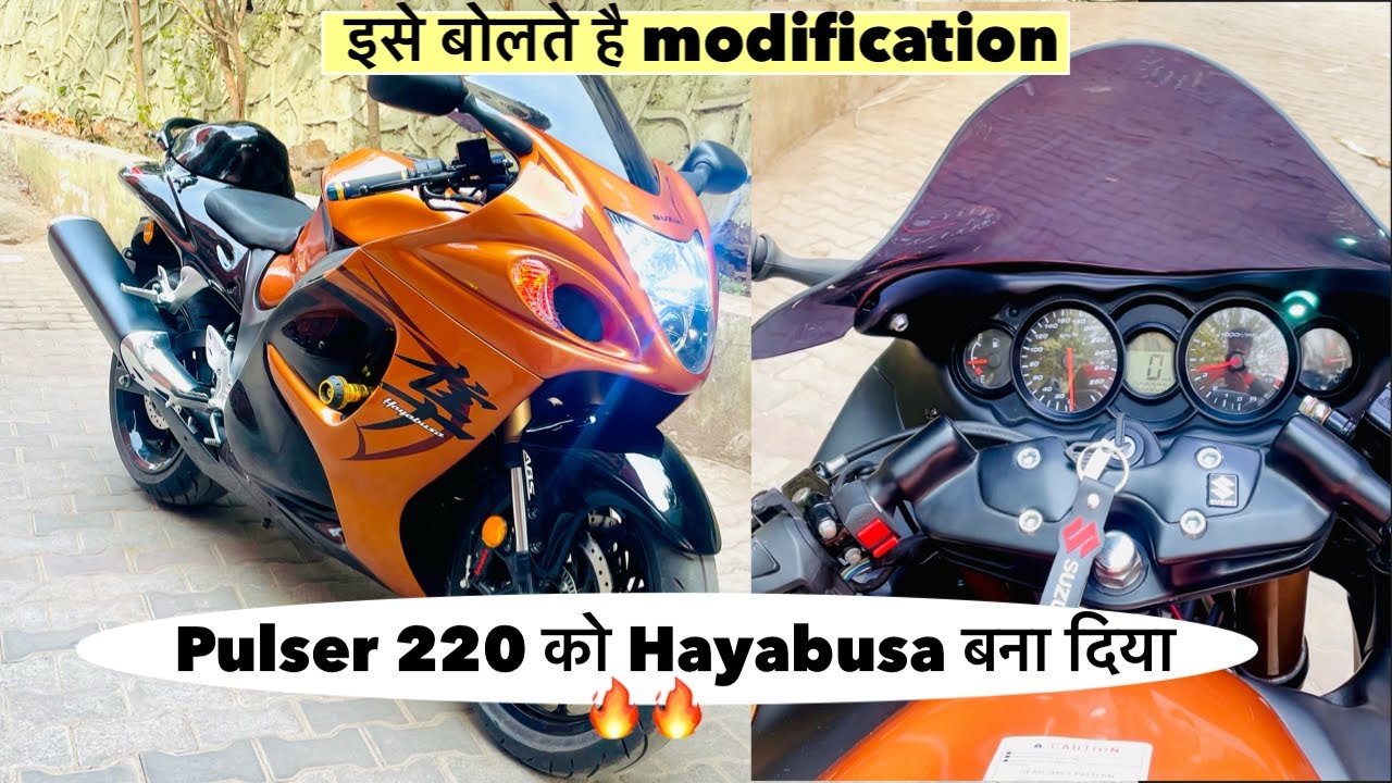 Pulser 220 modified into hayabusa 😱🔥| pulser to Hayabusa 2023 | modified hayabusa |