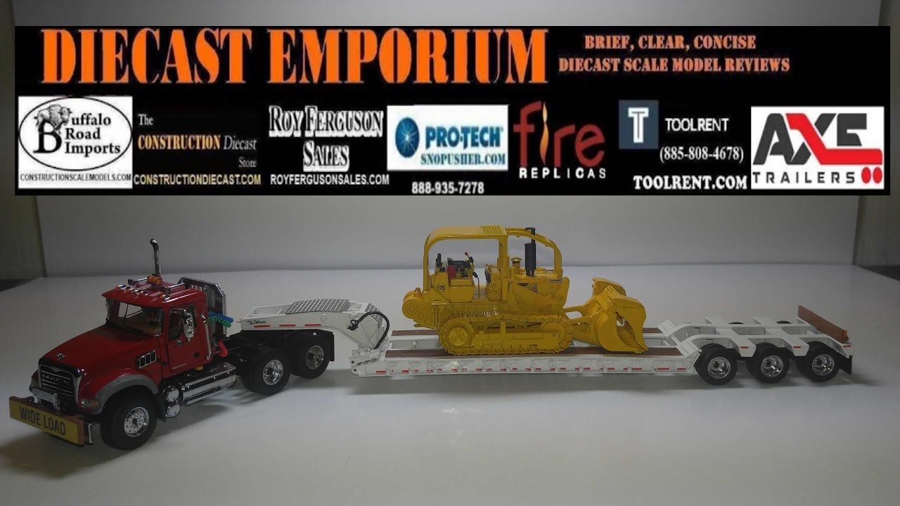 MACK GRANITE W/ Lowboy trailer & Dump Truck Chicago Department 1/50