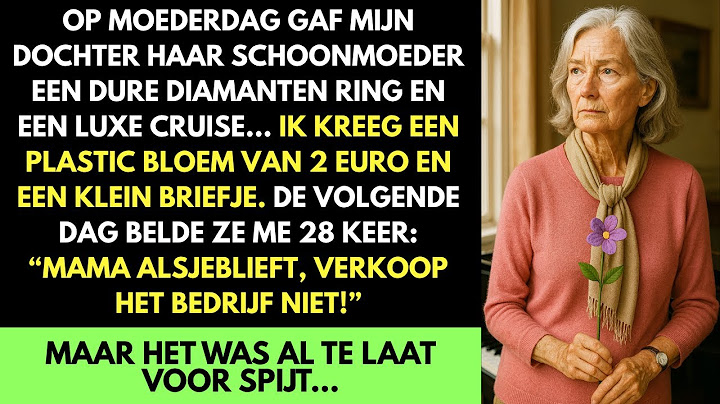 Op Moederdag Gaf Mijn Dochter Haar Schoonmoeder Een Ring En Cruise… Ik Kreeg Een Bloem Van €2.