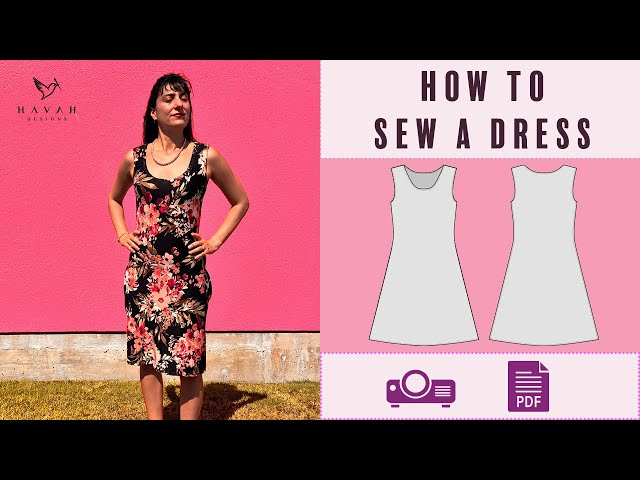 How to Sew an EASY DRESS - POCKETS INCLUDED - Beginner Friendly Tutorial -  Sew Along - YouTube