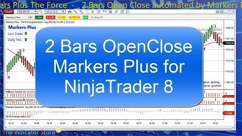 2 Bars OpenClose filtered by Linear Regression - Markers for NinjaTrader 8