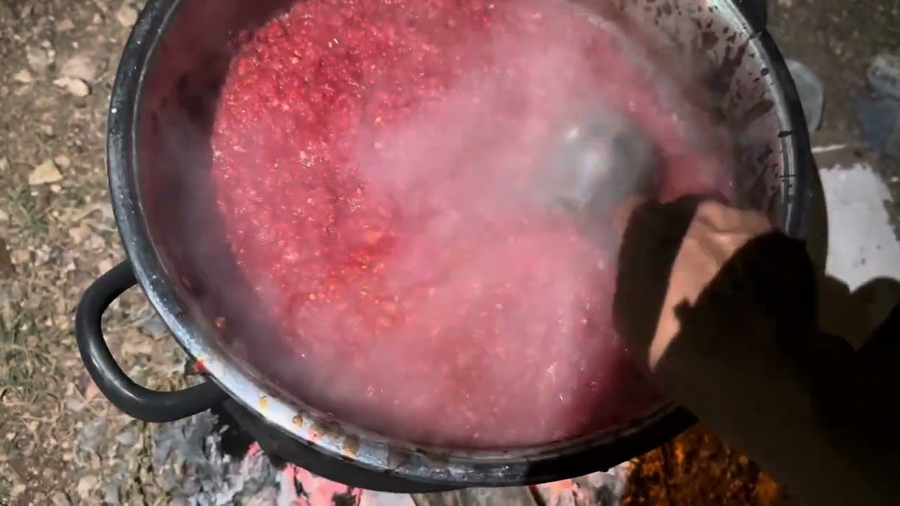 Kış Hazırlıkları Başlasın💪 Odun Ateşinde domates Konservesi 🍅 Közde Kırmızı Biber 🌶️  