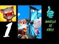 Talking Tom Hero Dash RESCUE ANGELA Walkthrough Part 1 Android HD 1080p