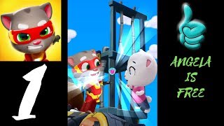 Talking Tom Hero Dash - ( RESCUE ANGELA ) walkthrough part 1 android HD 1080p screenshot 2